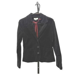 Jessica y2k Size 6 Black Velvet Women's Blazer